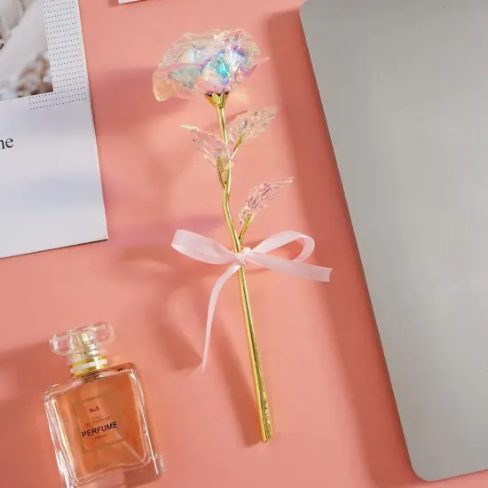 Mothers Day Mom Gifts for Women Birthday Gifts for Women Galaxy Rose Glass Flowers Forever Eternal Roses Artificial Flowers Gifts for Grandma Wife Daughter {2}