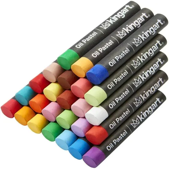 OIL PASTELS, Set of 60 Round Sticks (2.3" x 0.3"), Smooth, Vibrant Colors for Paper, Canvas, Wood, Non-Toxic, 60 Colors {5}