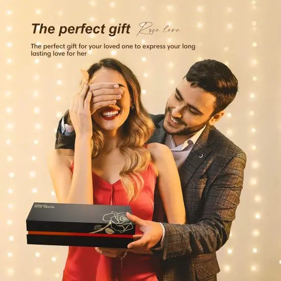 Gold Dipped Rose Real 24K Gold Rose, Genuine One of a Kind Rose Hand Dipped in 24K Golden Roses Romantic Gifts for Women in Her Birthday Anniversary Day Mothers Day {3}