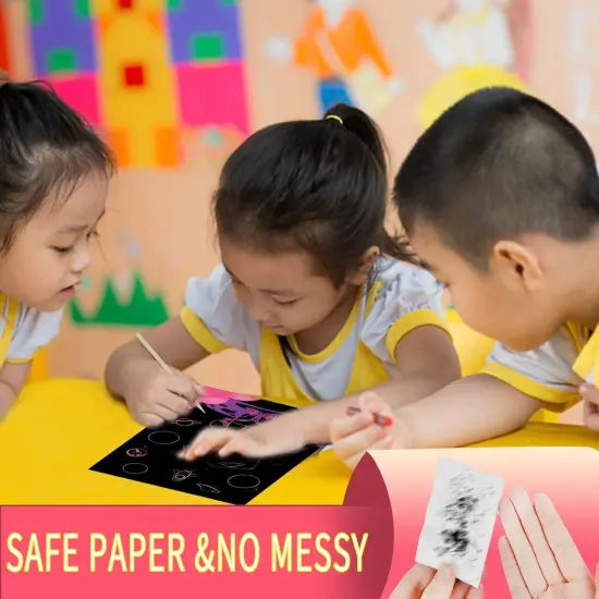 3 Set Magic Scratch Paper Art,with 3 Scratch Pen {3}