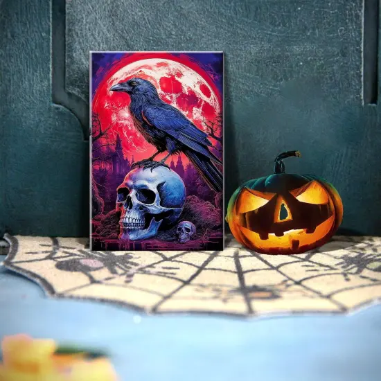Halloween Paint by Numbers Kit for Adults with Frame {3}