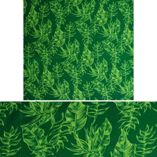 1 Yard Hammock Fern Banana Leaf Rayon Poplin Fabric 44/45" Wide Red {5}