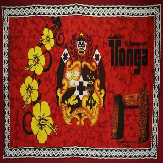 Kingdom of Tonga Ha&rsquo;amonga &lsquo;a Maui Polyester Sarong 72" L x 45" W Orange {2}