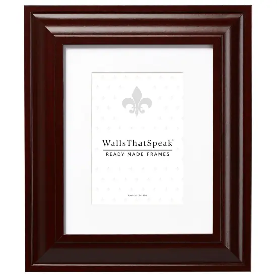 Upscale 2", Dark Mahogany Matted Picture Frame by wallsthatspeak {1}