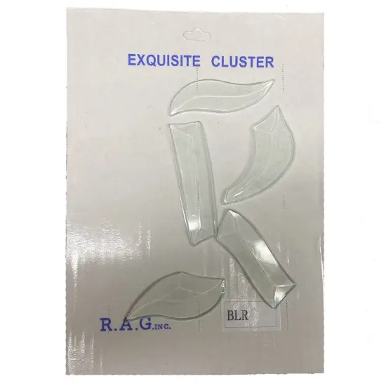 4-1/8" x 5-5/8" Exquisite Clear Glass Letter R Bevel Cluster BLR {3}