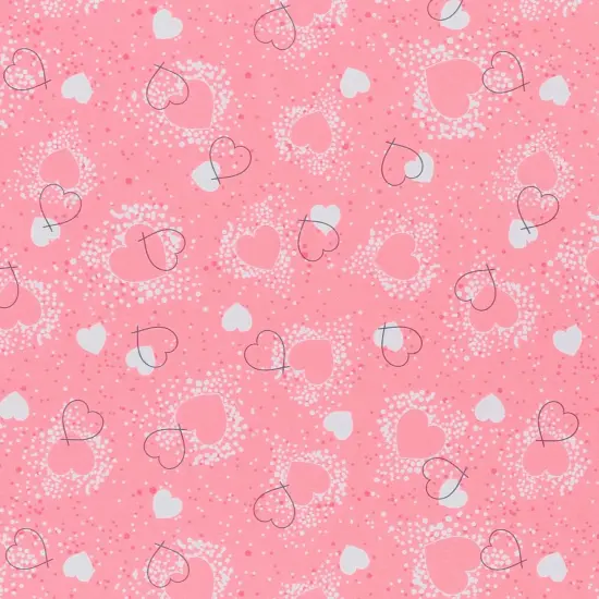 Mook Fabrics Hearts Adored Printed PUL Fabric [60 in. Wide] - By The Yard Pink {1}