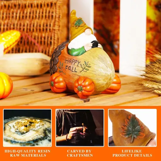 Fall Gnome Figurines for Indoor & Outdoor Decor, 6.3" {4}