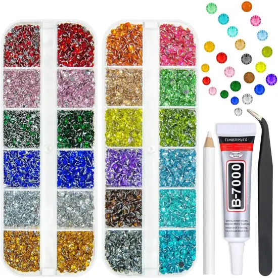 18 Colors Crystal Flatback Resin Rhinestones - 2mm, 3mm {1}
