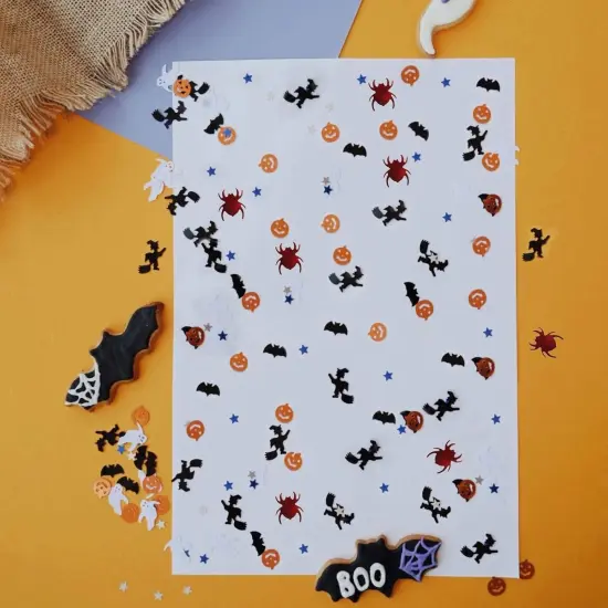 Halloween Bat and Spider Glitter Confetti {4}