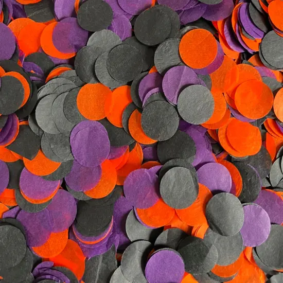 Halloween Confetti Black Orange and Purple Paper {2}