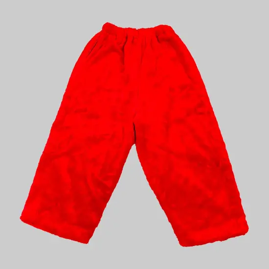 Professional Santa Pants in Deluxe Red Plush with Elastic Waist and Side Pockets Replacement Option {1}