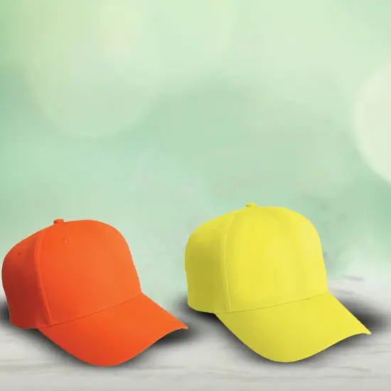 Port Authority&reg; Solid Enhanced Visibility Cap, Fluorescent Polyester Cap with Hook and Loop Closure Safety Yellow {2}