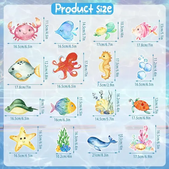 36Pcs Tropical Fish Hanging Swirl Under The Sea {2}