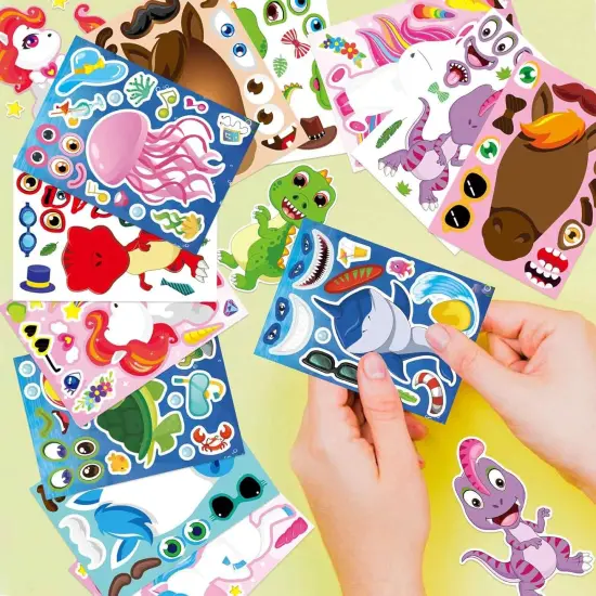 24 Sheets Make a Face Stickers for Kids Toddlers {4}