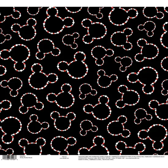 Disney Mickey Paper 12"X12"-Beaded Heads Foil {1}