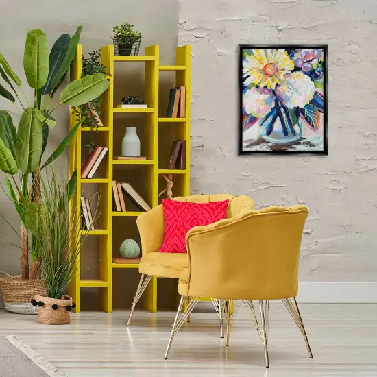 Stupell Industries Yearning Mixed Bouquet Floater Framed Canvas Wall Art Design by Jeanette Vertentes {2}