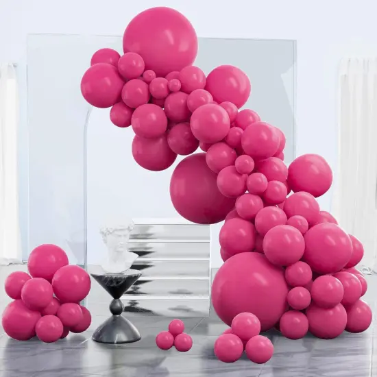 85 pcs Hot Pink Balloons (Pink-y12) {1}