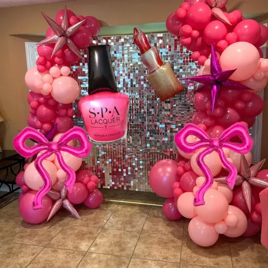 6Pcs Spa Party Decoration Balloons(pink) {4}