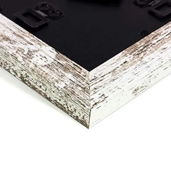 kennethan Rustic White 5x7 Picture Frames Wide Molding 3P in 1 set - Wall Mounting Material Included {6}