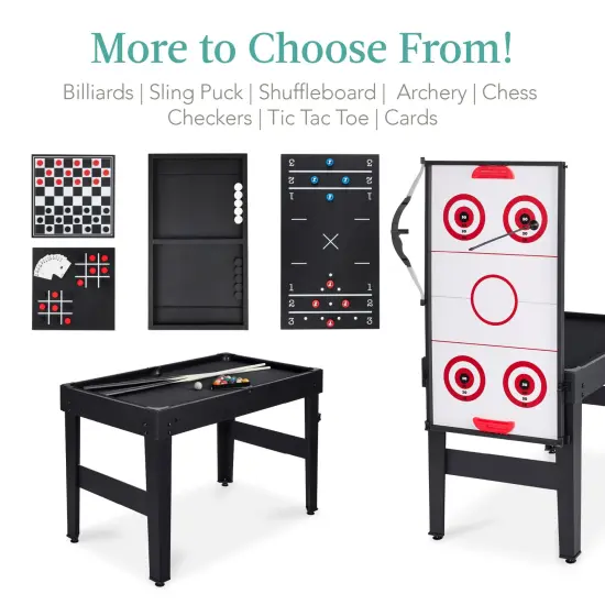 Best Choice Products 13-in-1 Combo Game Table Set w/ Ping Pong, Foosball, Basketball, Air Hockey, Archery Arcade {5}