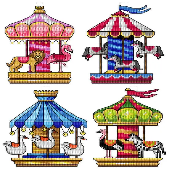 Merry-go-rounds 203CS Counted Cross-Stitch Kit {1}