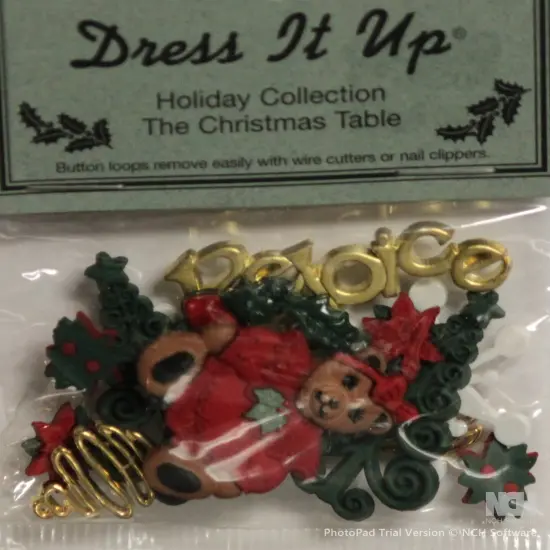 Dress It Up The Christmas Table Flatback Resin Embellishments {1}