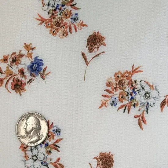 1 Yard Natural Rayon Crinkle Fabric 50/52" Wide Lightweight Textured Apparel Material {1}