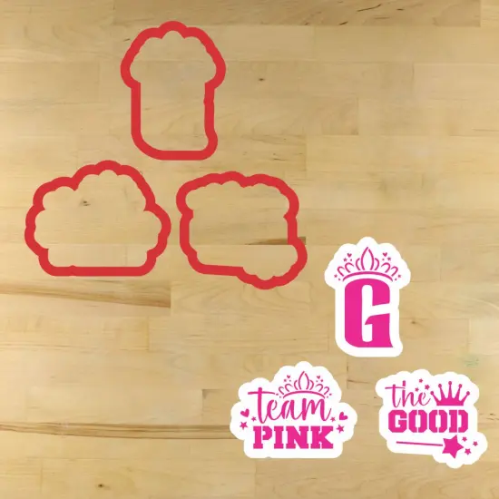 Team Pink Cookie Stencil Set | Halloween Cookie Stencil | Halloween Arts & Crafts Stencil | Confection Couture | {4}