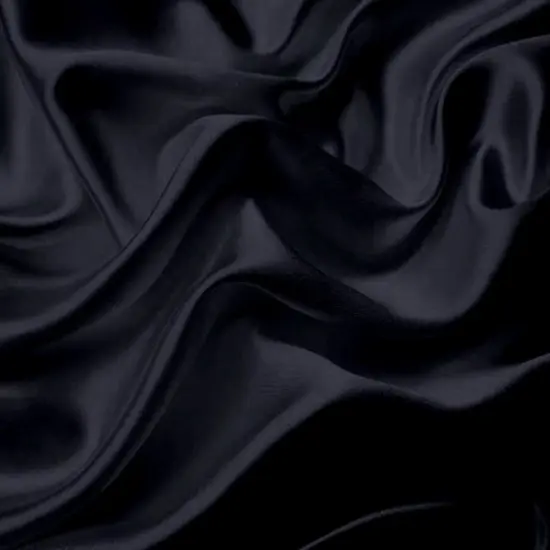 1 Yard New Navy Color Satin Woven Fabric 58/60 Inch Wide Soft and Lustrous Polyester {1}