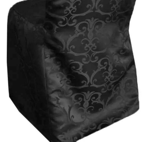 1 Piece Black Versailles Damask Jacquard Polyester Banquet Chair Cover {3}