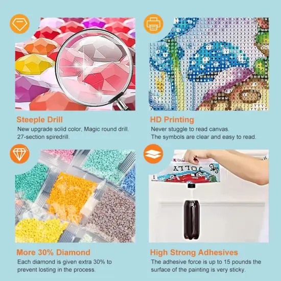 Frog Round Full Drill Diamond Art Kits 12&times;12Inch Mushroom {4}