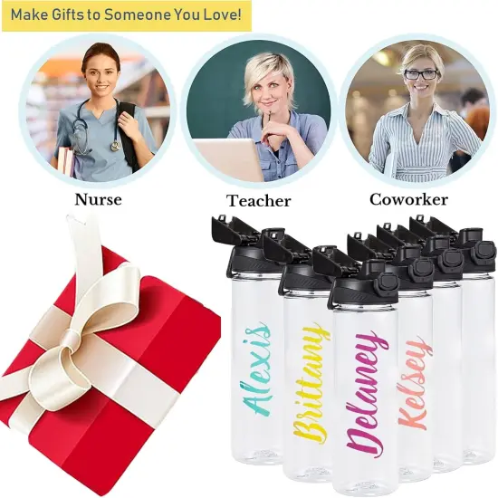 6 Pack Clear Water Bottles Bulk - 24 oz {3}