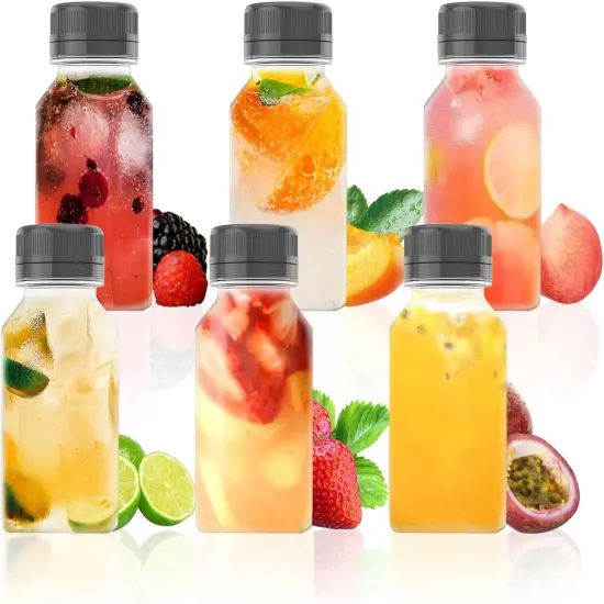 12 Pcs 2 OZ Mini Plastic Juice Bottles {5}