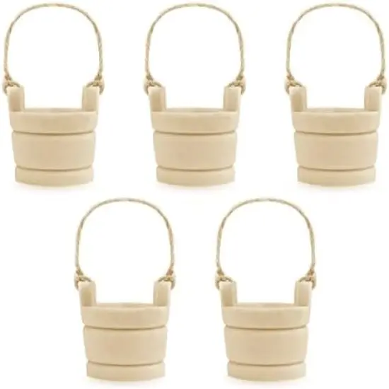 Miniature Wood Bucket Basket {1}