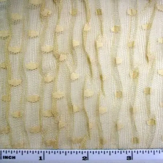 1 Yard Pleated Raschel Lace Fabric Beige, 54/55" Wide for Apparel, Crafts & D&eacute;cor {1}