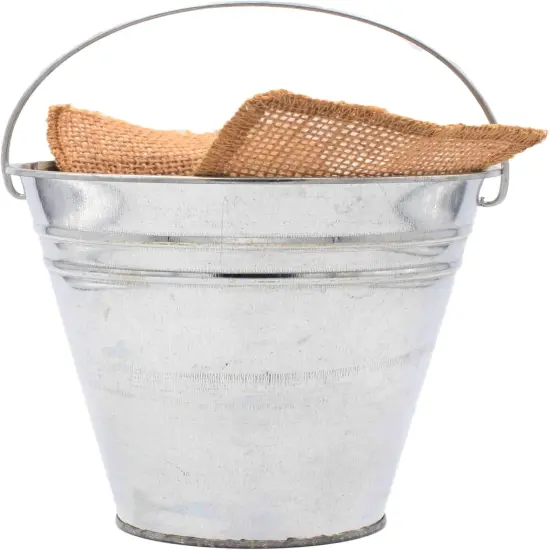 12 Metal Buckets Galvanized Pail {3}