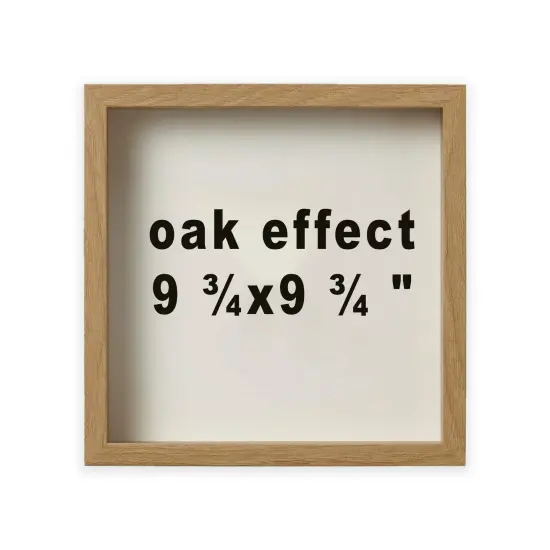 9.75x9.75 Oak Effect Deep Picture Frame with Acid-Free Mat &ndash; Front or Back Display, Safe Plastic Front, Wall or Tabletop, Compatible with ALFTA Adhesive Hook {1}