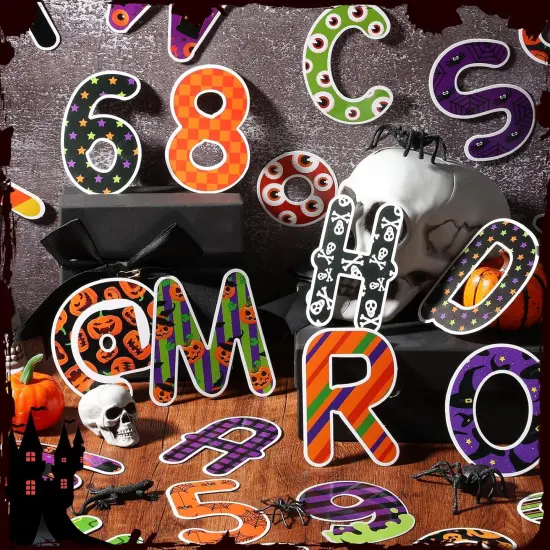 231 Pcs Halloween Bulletin Board Letters for Classroom 4 Inch Letters {4}