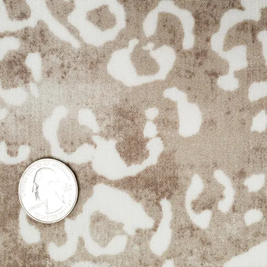 1 Yard Dark Taupe/Ivory Crinkle Rayon Woven Fabric 50/52 Inch Wide for Sewing and Apparel {2}