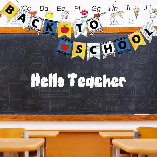 2 Pcs Back to School Banner Decorations {4}