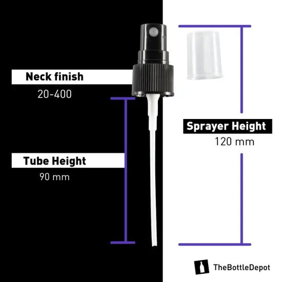 24 Pack - 2 oz Glass Spray Bottle - Black {4}