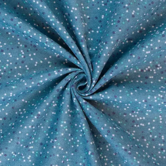 Mook Fabrics Dotted Flannel Fabric [108 in. Wide] - By The Yard Midnight {1}