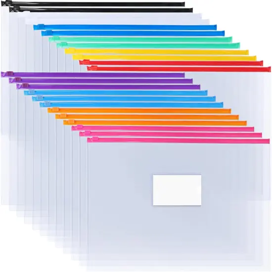 24pcs Plastic Envelopes Poly Zip {1}