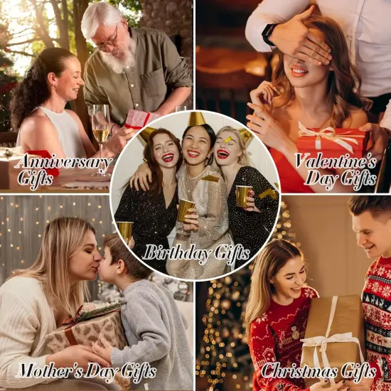 Preserved Rose Flower Gifts with Necklace - PINK {5}