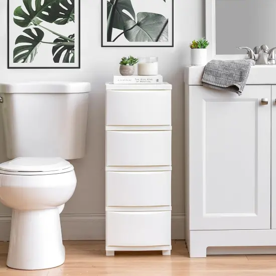 Plastic Drawer Storage Organizer, 4-Drawers {3}