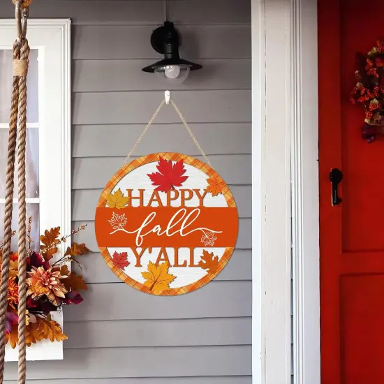 3D Happy Fall Y'all Front Door Sign (Fall Y'all Sign) {6}