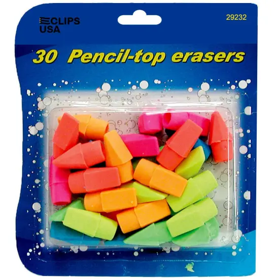 Pencil Top Erasers Cap Style &ndash; 30 Count &ndash; 48 Sets {1}