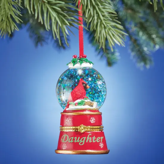 Collections Etc Children and Grandchildren Snow Globe Trinket Ornaments {1}