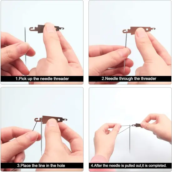 60pcs Stainless Steel Needle Threader Embroidery Cross Stitch {5}