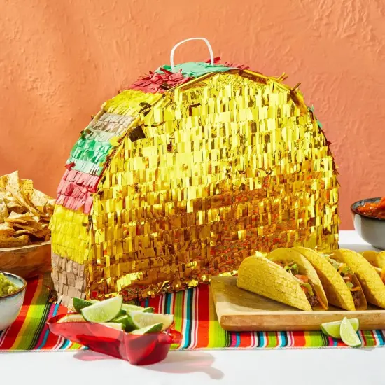 Taco Pinata for Cinco de Mayo, Fiesta, Mexican Birthday Party Decorations (Small, 17 x 10 Inches) {3}